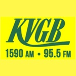 1590AM 95.5FM KVGB - K238CK Logo