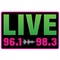 Live 96.1 & 98.3 - WCXT Logo