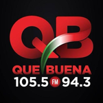 Que Buena 105.5/94.3 - KBUA Logo