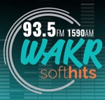 1590 AM/93.5 FM WAKR - WAKR Logo