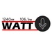 1240AM & 106.1FM WATT - WATT Logo