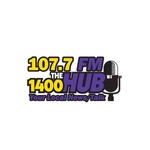 107.7 FM & 1400 The Hub - WHUB Logo