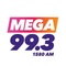 Mega 99.3 - KAJM Logo
