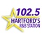 102.5 Hartford's R&B Station - WBOM Logo