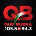Que Buena 105.5/94.3 - KBUA Logo