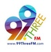 99.THREEFM - KJBU-LP Logo