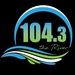 104.3 The River - WXBC Logo
