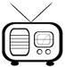 Black White Radio Logo